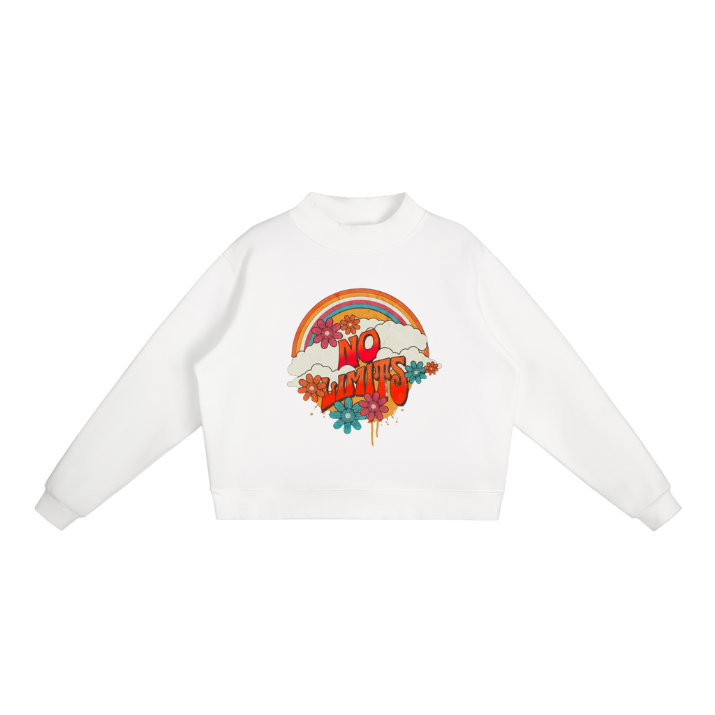 No Limits™ Sunshine Soul Fleece Mock-Neck Crew Sweatshirt