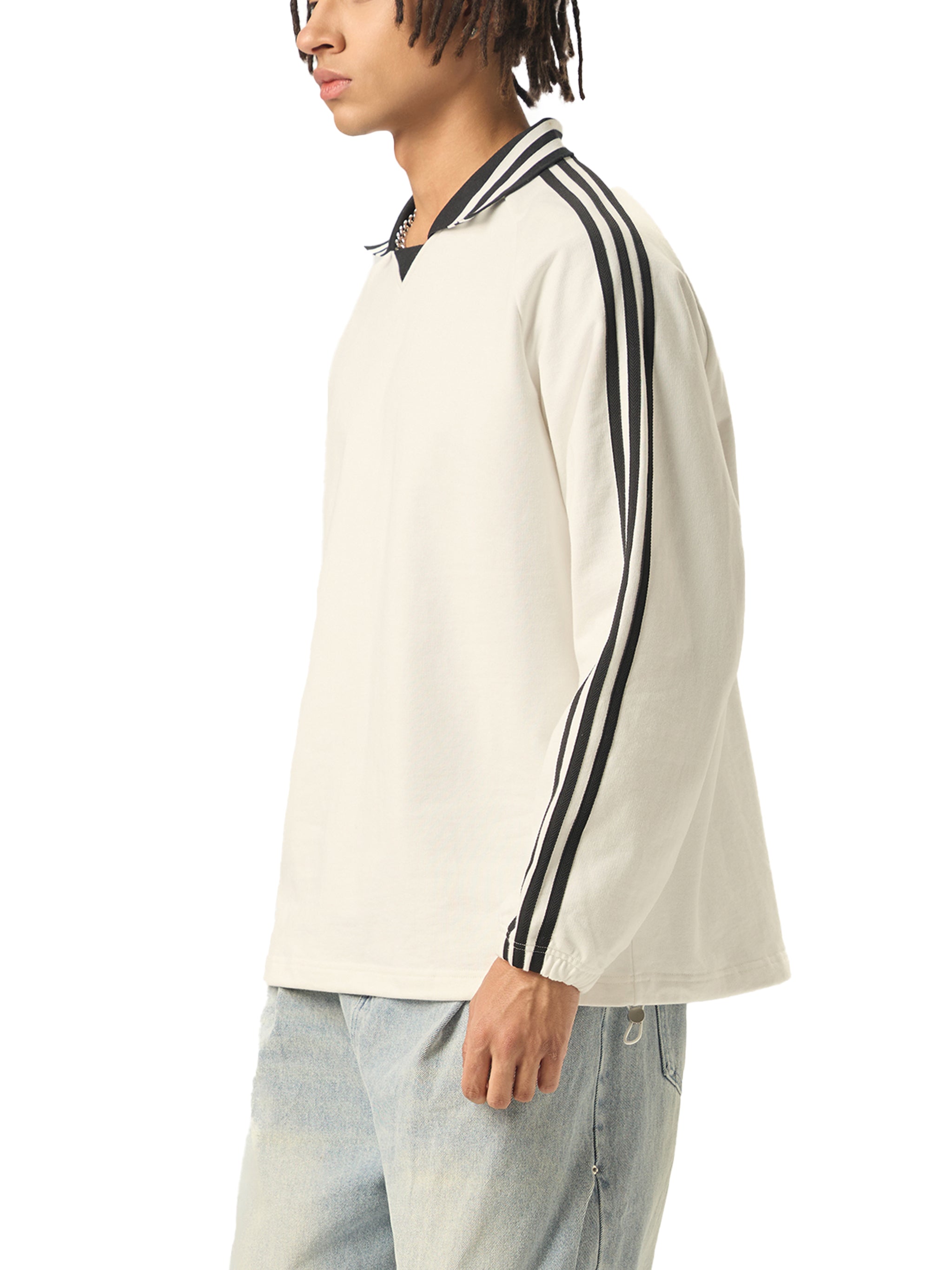 No Limits™ Make It Happen Striped Lapel Collar Sweatshirt