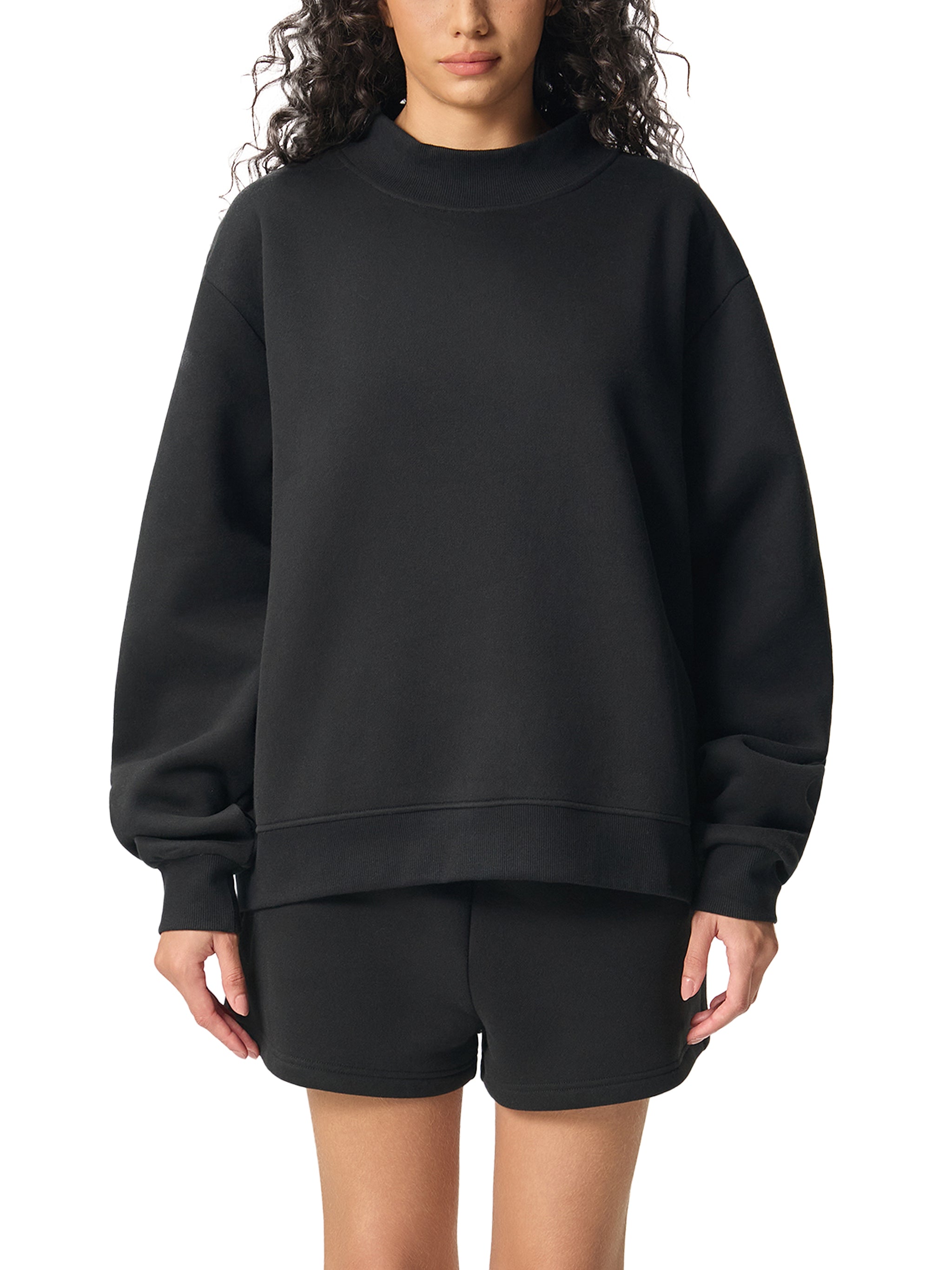 No Limits™ Sunshine Soul Fleece Mock-Neck Crew Sweatshirt